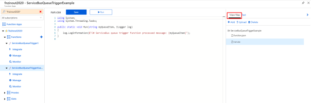 Azure Function View files