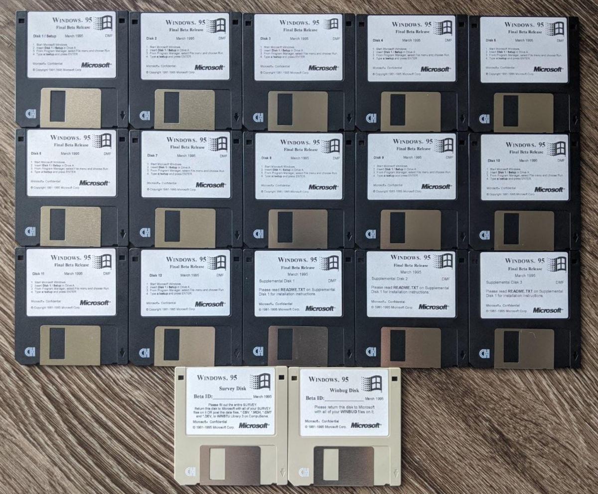 Microsoft Windows 95: floppy disks