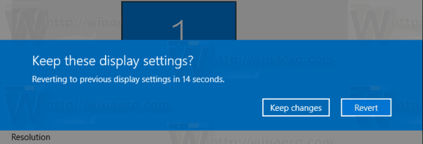 Windows 10 Screen Resolution Keep Changes Revert