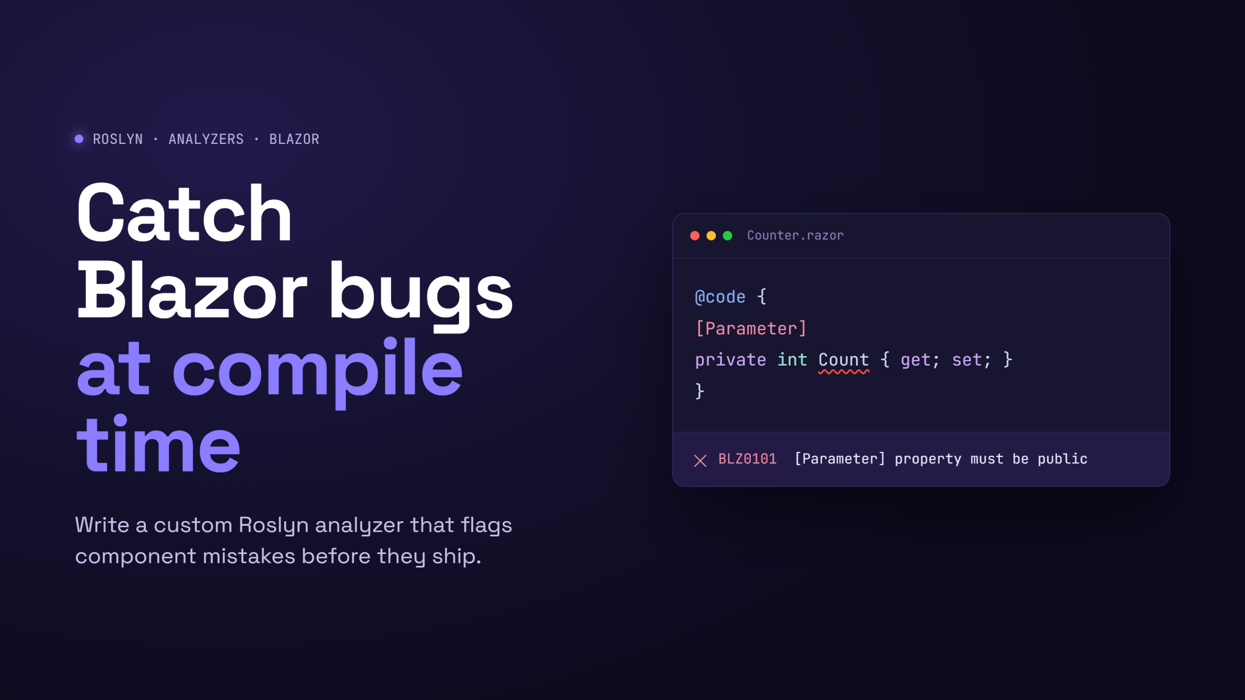 Blazor Analyzer Feature Image